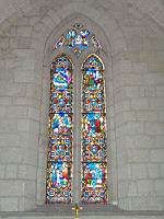 Selles sur Cher, Eglise Notre-Dame-la-Blanche, Vitrail, Vie de St Eusice (1)